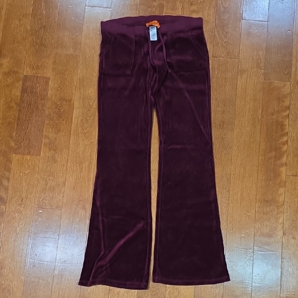 Juicy Couture veloir flare track pant size small